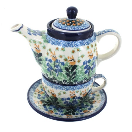 Ceramika Artystyczna Lily of the Valley Teapot — Polish Pottery