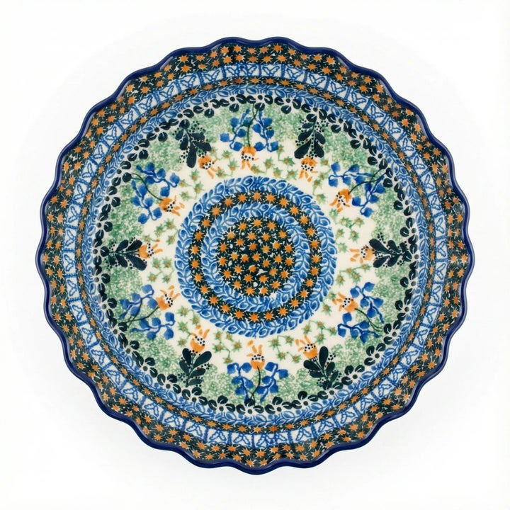 Ceramika Artystyczna Lily of the Valley Pie Plate — Polish Pottery