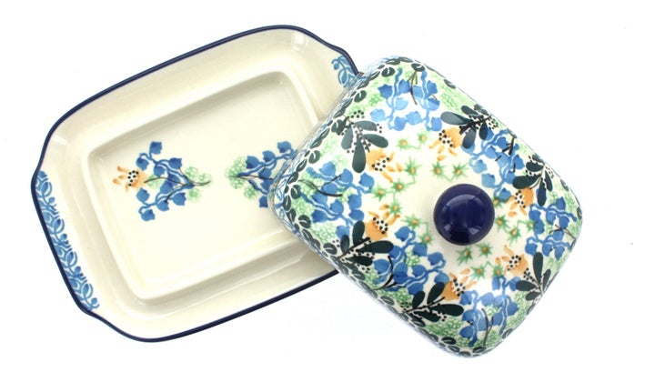 Ceramika Artystyczna Lily of the Valley Butter Dish — Polish Pottery