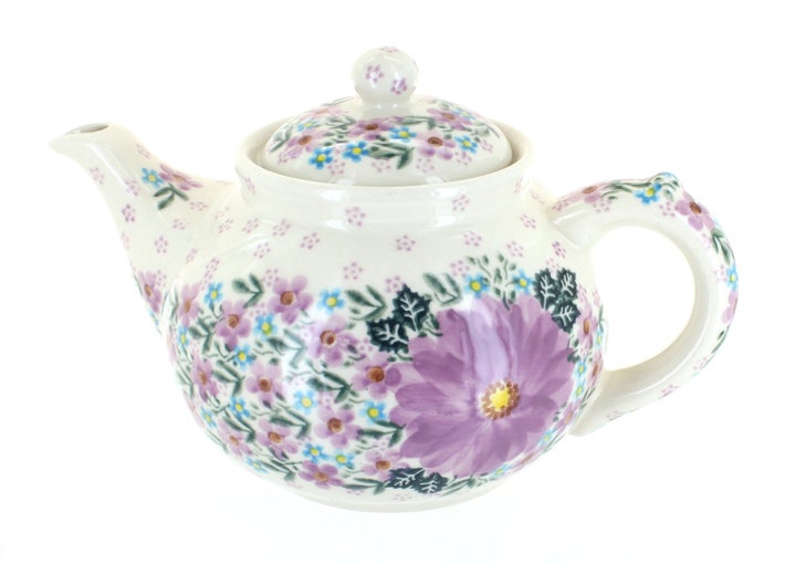 Vena Lilac Garden Teapot — Polish Pottery