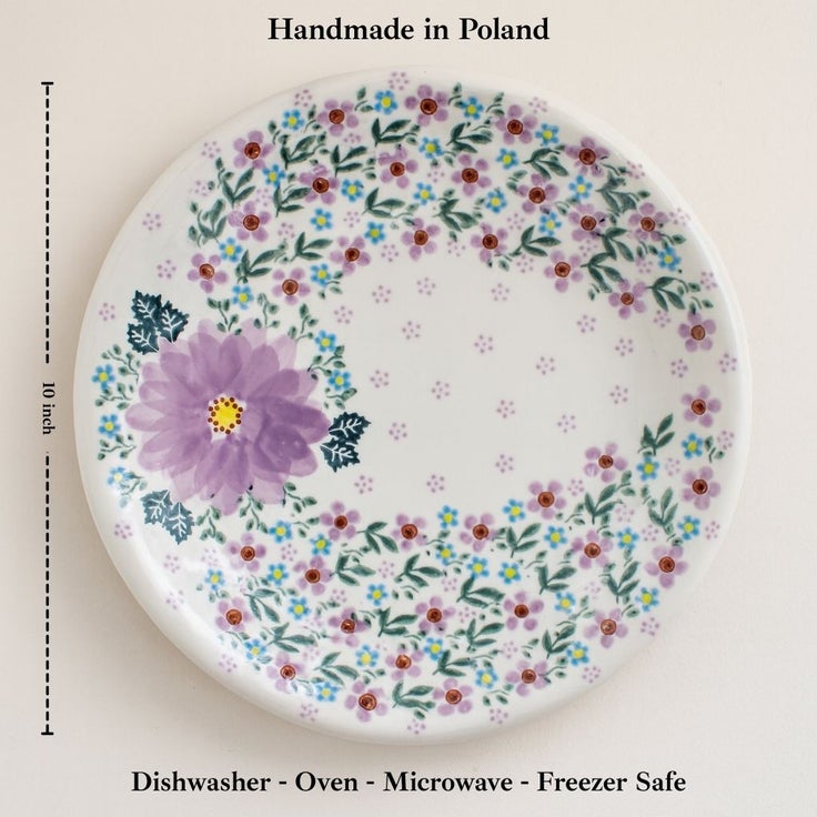 Detail image of Vena Lilac Garden Dining Plates & Bowls — Polish Pottery