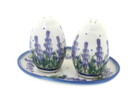 WR Unikat Lavender Fields Salt & Pepper Shaker — Polish Pottery