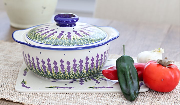 WR Unikat Lavender Fields Medium Bakeware — Polish Pottery