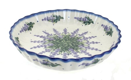 WR Unikat Lavender Fields Pie Plate — Polish Pottery