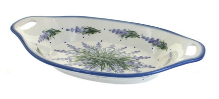 WR Unikat Lavender Fields Small Serving Piece — Polish Pottery