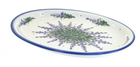 WR Unikat Lavender Fields Small Serving Piece — Polish Pottery