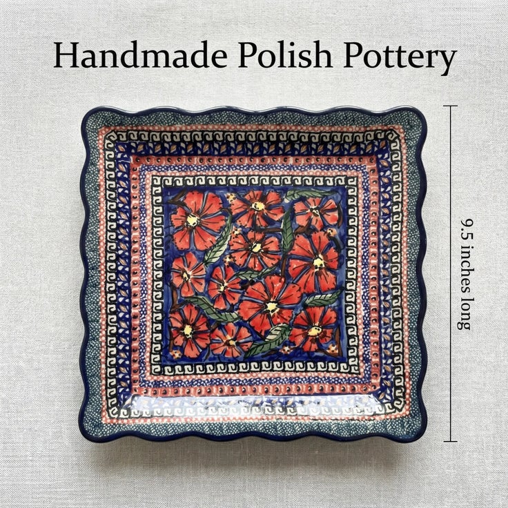 Detail image of Zaklady Jungle Flower Dining Plates & Bowls — Polish Pottery