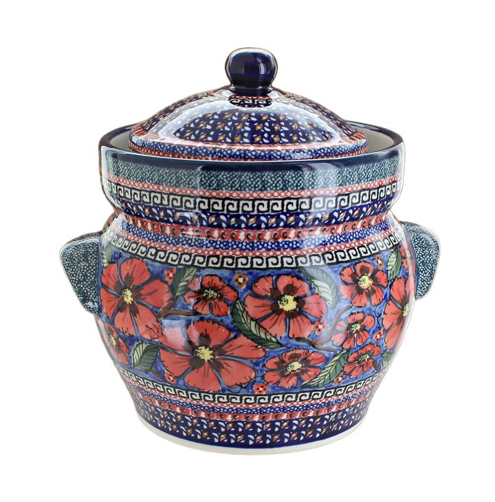 Zaklady Jungle Flower Counter Storage — Polish Pottery