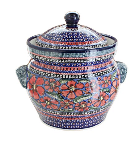 Zaklady Jungle Flower Counter Storage — Polish Pottery