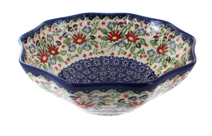 Manufaktura Jungle Bouquet Medium Serving Piece — Polish Pottery