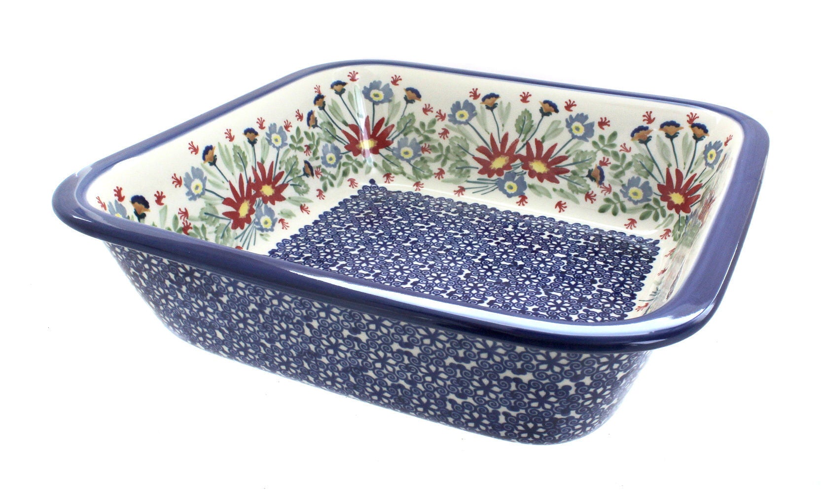 Manufaktura Jungle Bouquet Large Bakeware — Polish Pottery