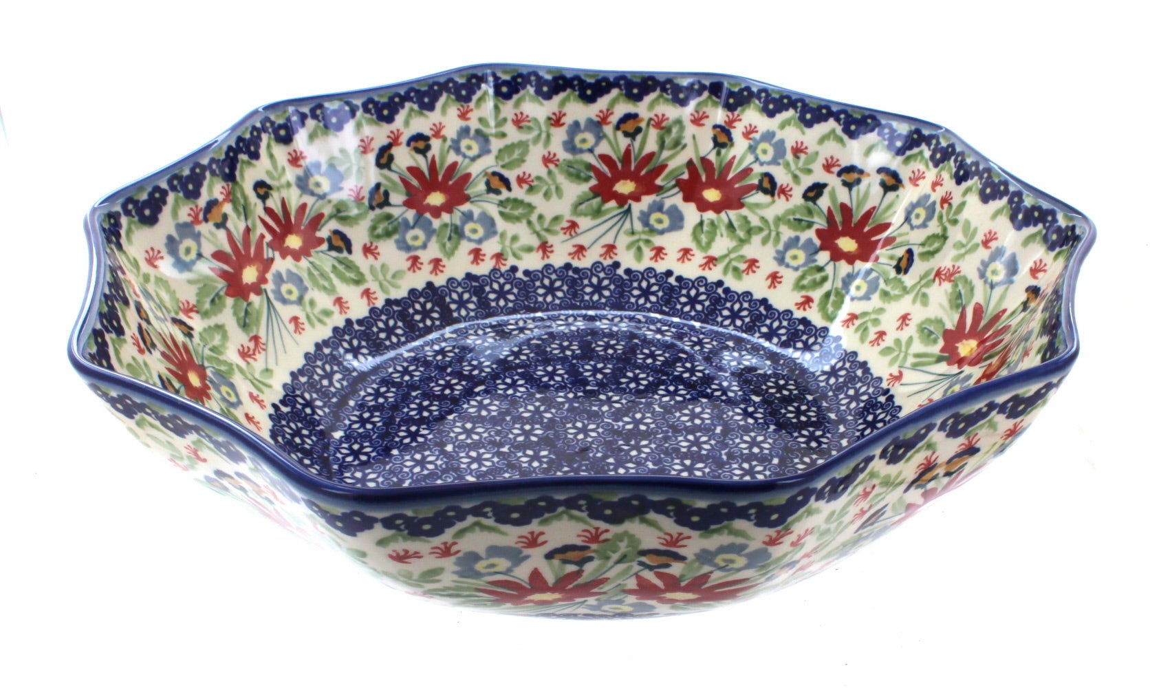 Manufaktura Jungle Bouquet Large Serving Piece — Polish Pottery