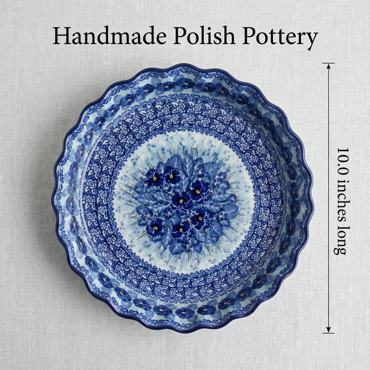 Detail image of Ceramika Artystyczna Joanna Pie Plate — Polish Pottery