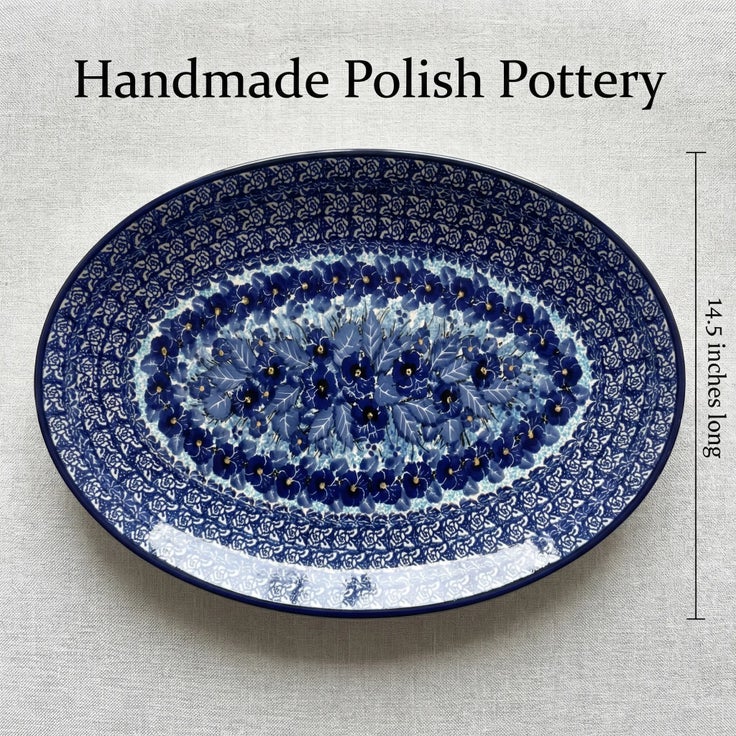 Detail image of Ceramika Artystyczna Joanna Large Serving Piece — Polish Pottery