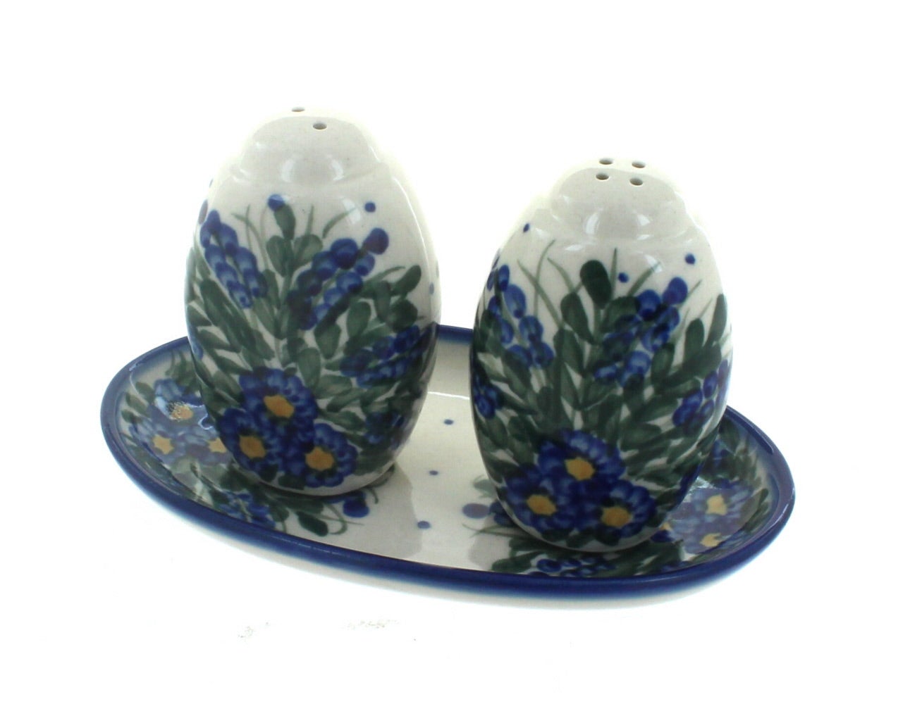 WR Unikat Hyacinth Salt & Pepper Shaker — Polish Pottery
