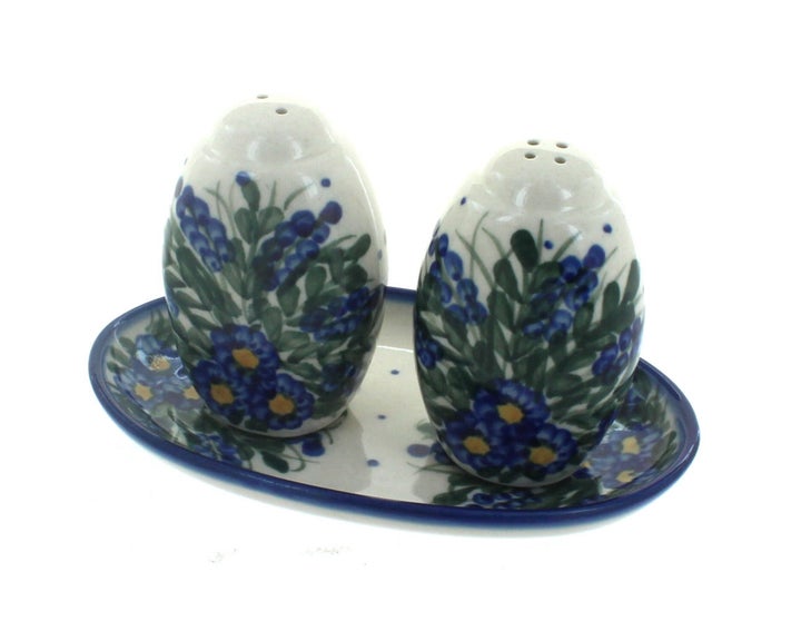WR Unikat Hyacinth Salt & Pepper Shaker — Polish Pottery