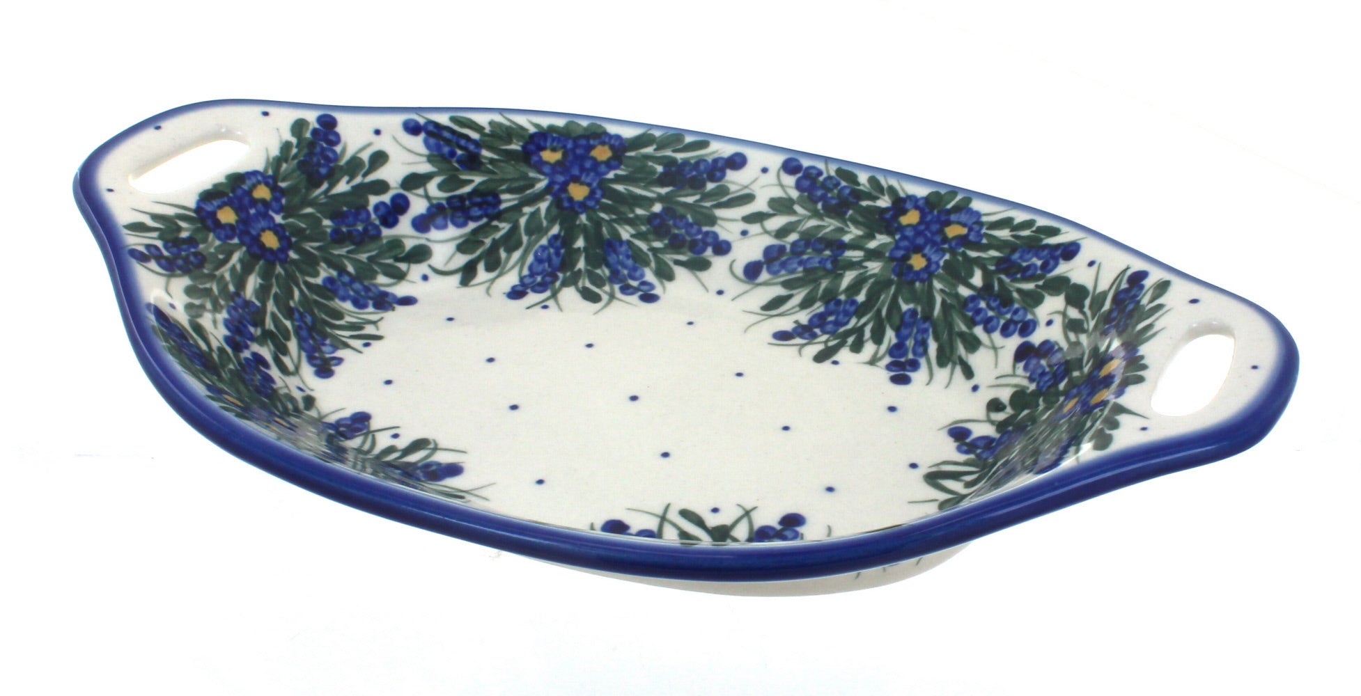 WR Unikat Hyacinth Small Serving Piece — Polish Pottery