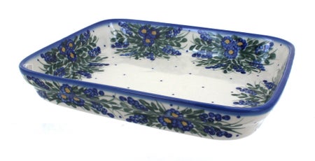 WR Unikat Hyacinth Medium Bakeware — Polish Pottery