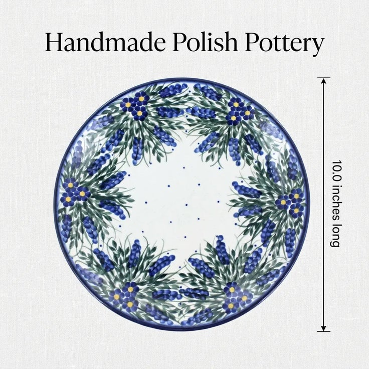 Detail image of WR Unikat Hyacinth Dining Plates & Bowls — Polish Pottery