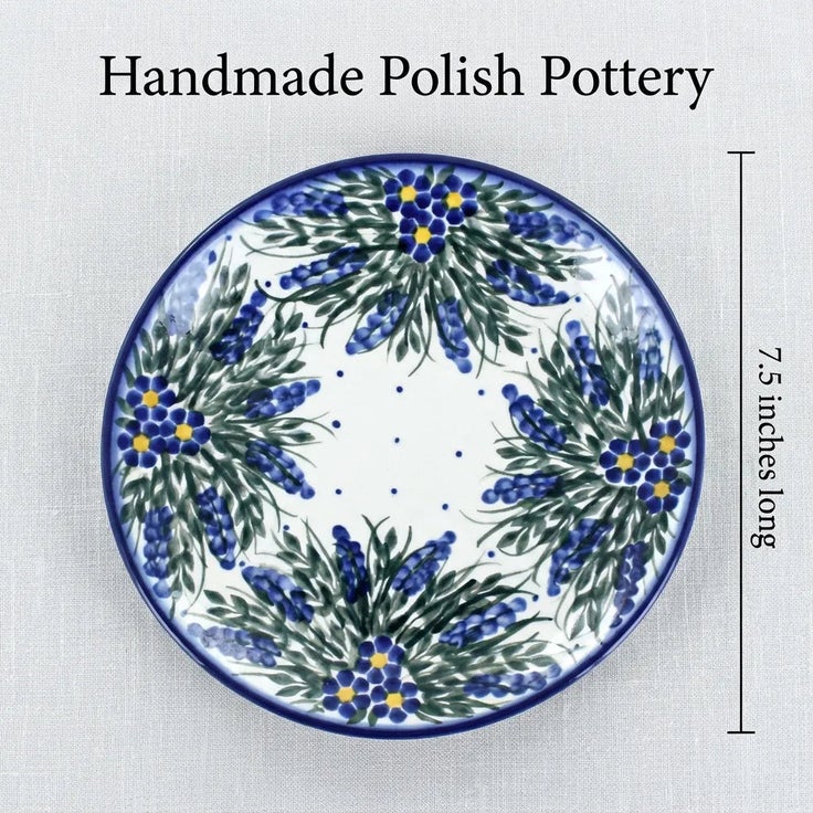 Detail image of WR Unikat Hyacinth Dining Plates & Bowls — Polish Pottery