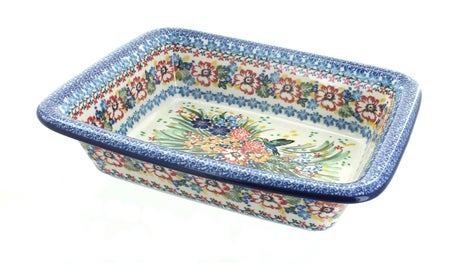 Ceramika Artystyczna Hummingbird Small Bakeware — Polish Pottery
