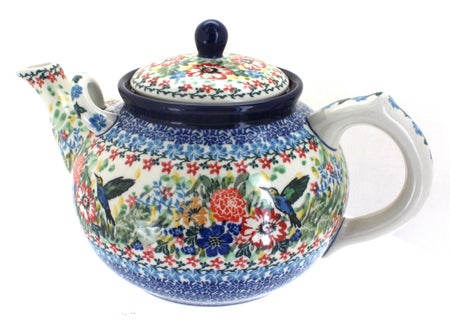 Ceramika Artystyczna Hummingbird Teapot — Polish Pottery