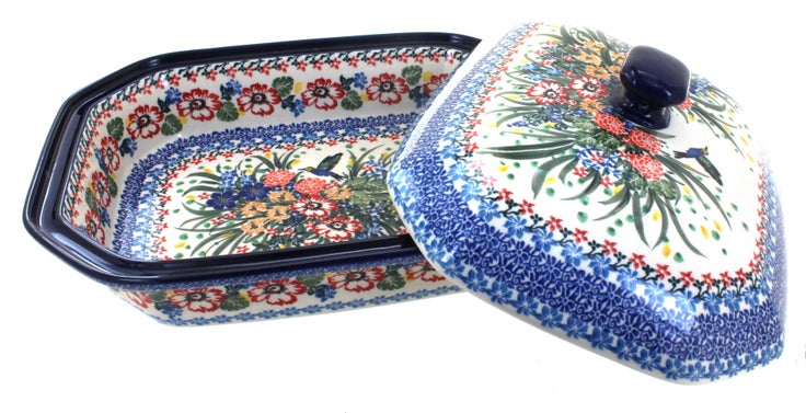 Detail image of Ceramika Artystyczna Hummingbird Large Bakeware — Polish Pottery