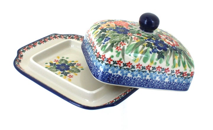 Ceramika Artystyczna Hummingbird Butter Dish — Polish Pottery