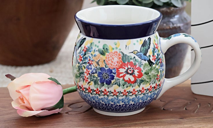 Detail image of Ceramika Artystyczna Hummingbird Mug — Polish Pottery