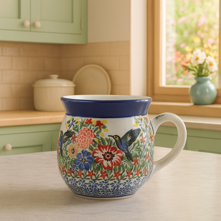 Ceramika Artystyczna Hummingbird Mug — Polish Pottery