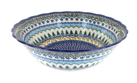 Vena Holiday Pine Large Serving Piece — Polish Pottery