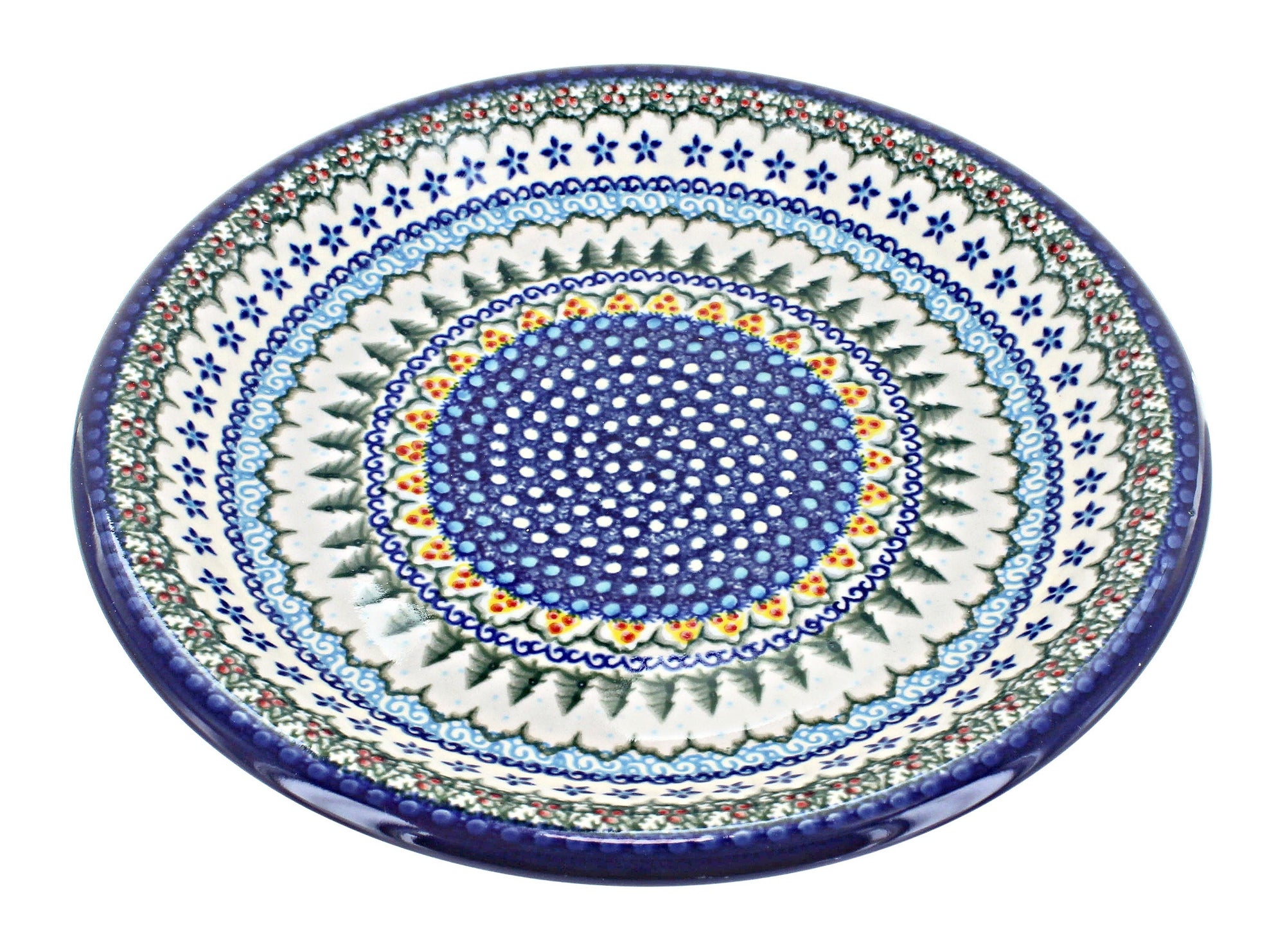 Vena Holiday Pine Dining Plates & Bowls — Polish Pottery