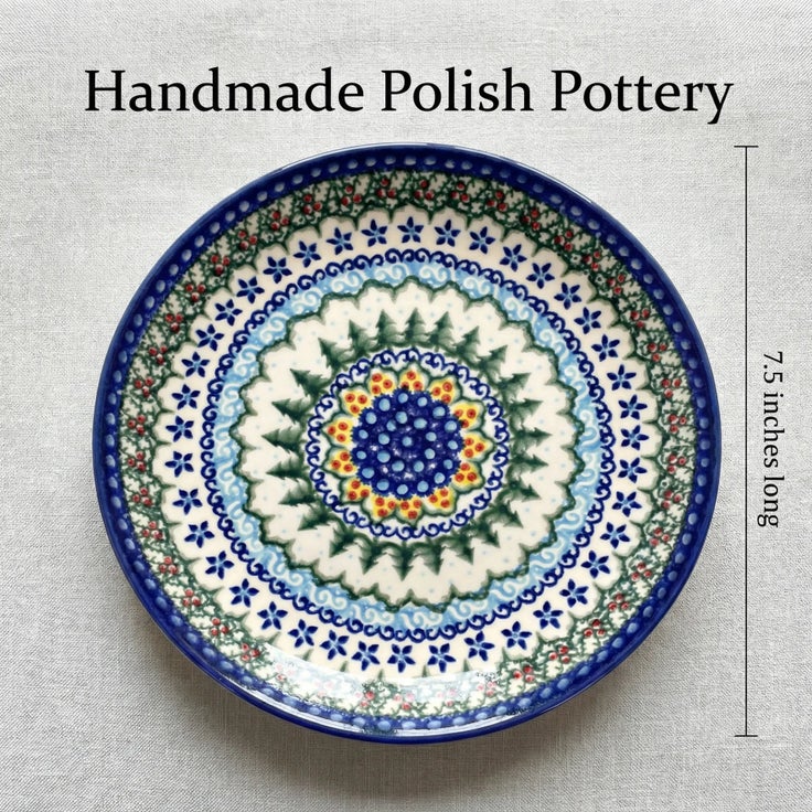 Detail image of Vena Holiday Pine Dining Plates & Bowls — Polish Pottery