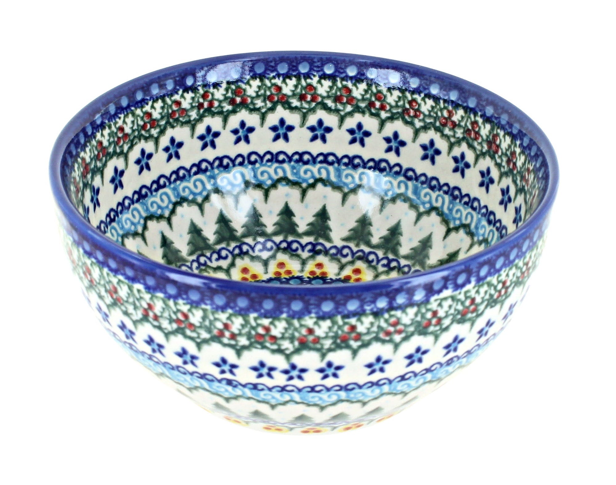 Vena Holiday Pine Dining Plates & Bowls — Polish Pottery
