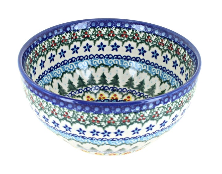 Vena Holiday Pine Dining Plates & Bowls — Polish Pottery
