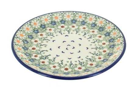 Manufaktura Green Daisy Dining Plates & Bowls — Polish Pottery