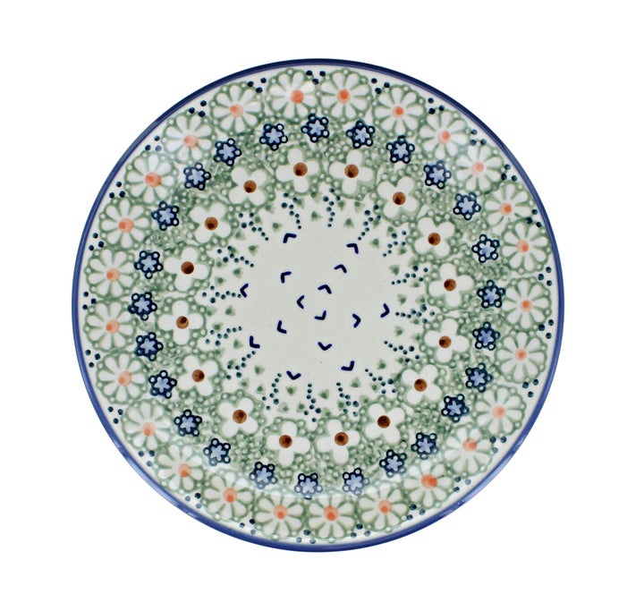 Manufaktura Green Daisy Dining Plates & Bowls — Polish Pottery