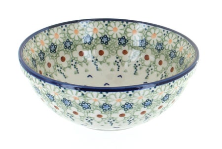 Manufaktura Green Daisy Dining Plates & Bowls — Polish Pottery