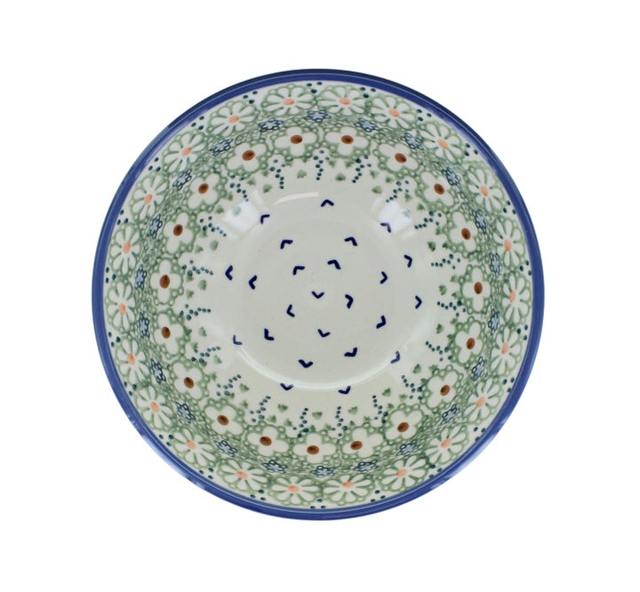 Manufaktura Green Daisy Dining Plates & Bowls — Polish Pottery