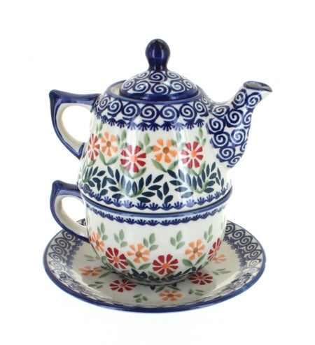 Manufaktura Garden Bouquet Teapot — Polish Pottery