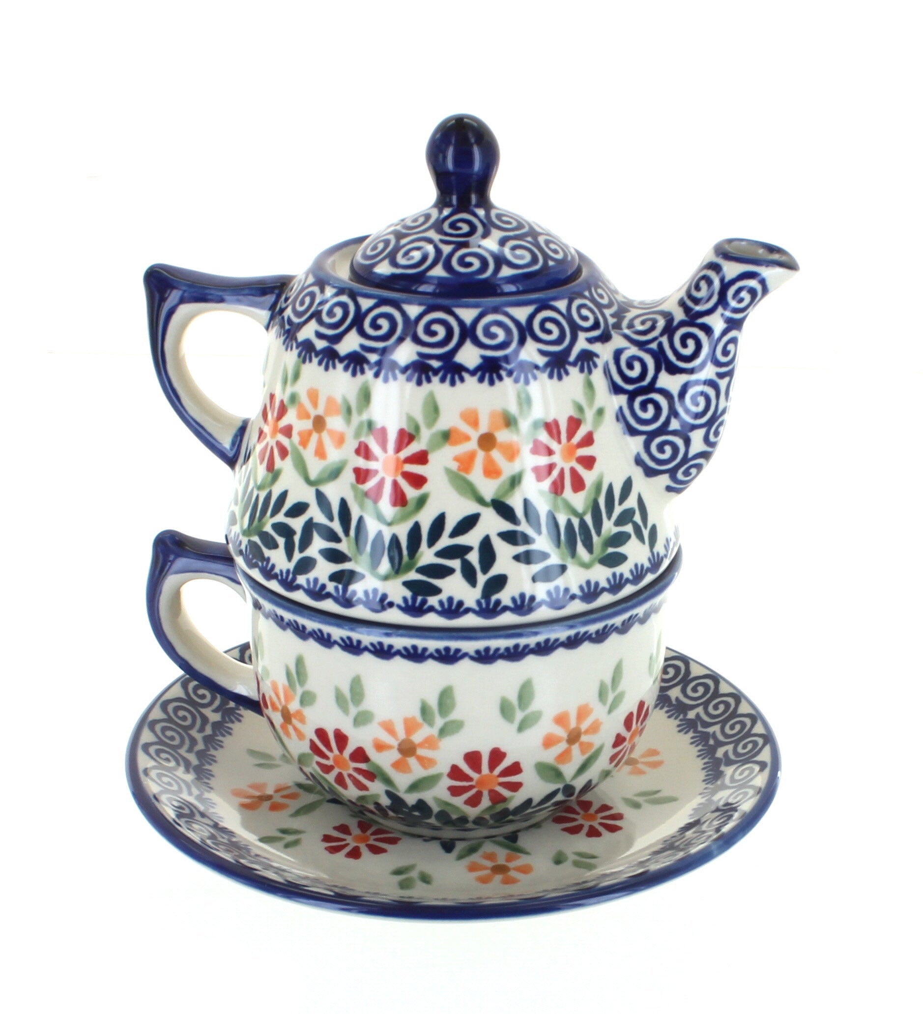 Manufaktura Garden Bouquet Teapot — Polish Pottery