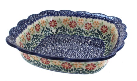 Manufaktura Garden Bouquet Small Serving Piece — Polish Pottery