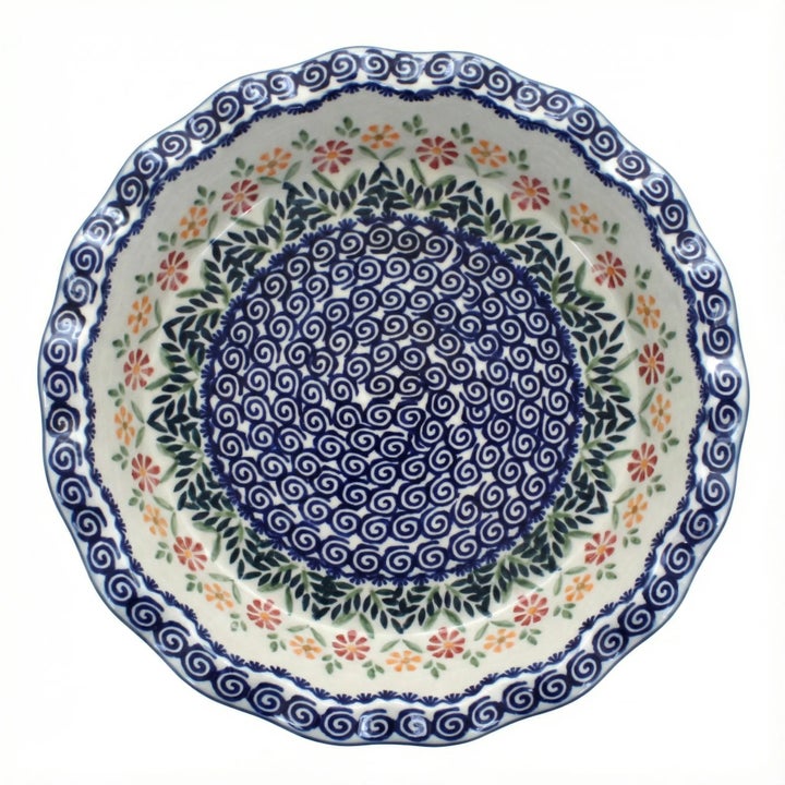 Manufaktura Garden Bouquet Pie Plate — Polish Pottery