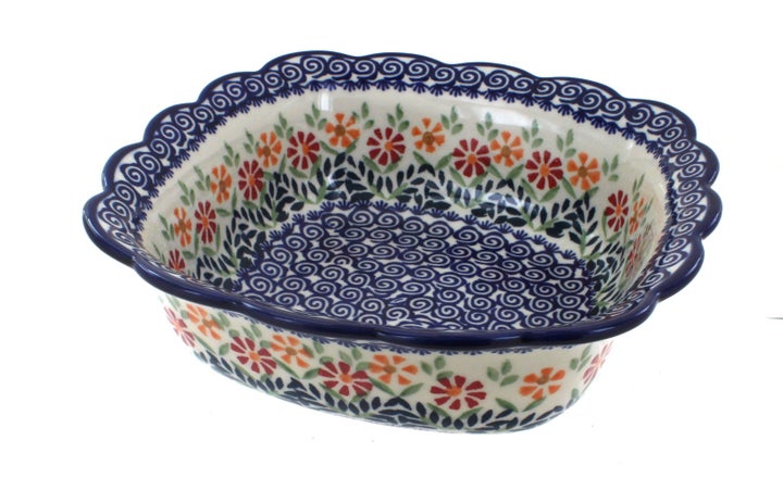 Manufaktura Garden Bouquet Medium Serving Piece — Polish Pottery