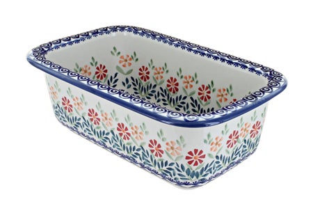 Manufaktura Garden Bouquet Loaf Baker — Polish Pottery