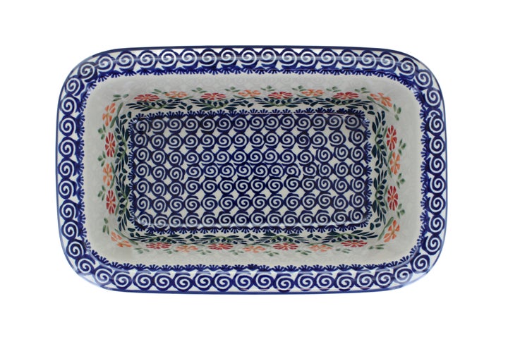 Manufaktura Garden Bouquet Loaf Baker — Polish Pottery