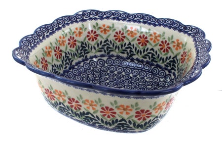 Manufaktura Garden Bouquet Large Serving Piece — Polish Pottery