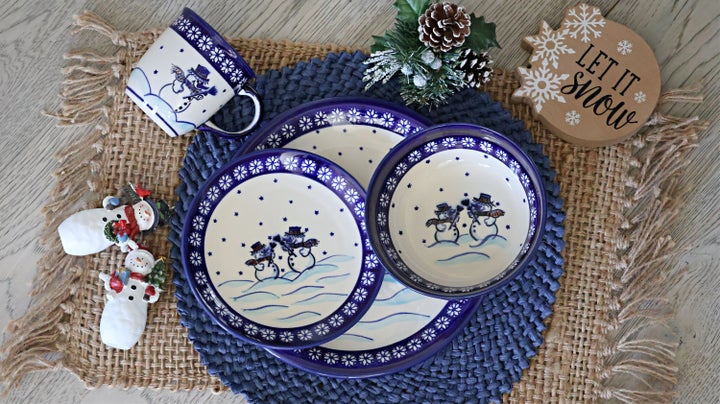 Zaklady Frosty Friend Dining Plates & Bowls — Polish Pottery