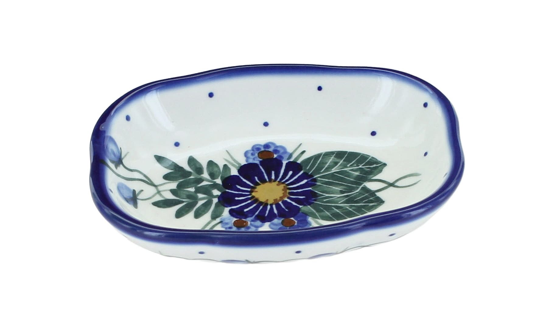 WR Unikat Forget Me Not Bathroom Accessories — Polish Pottery