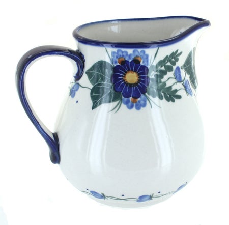 WR Unikat Forget Me Not Pitcher — Polish Pottery